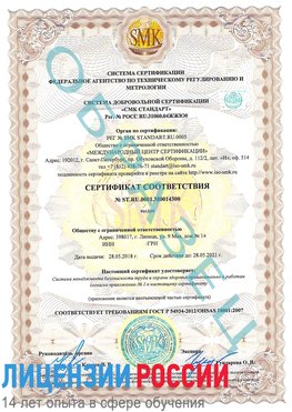 Образец сертификата соответствия Ревда Сертификат OHSAS 18001